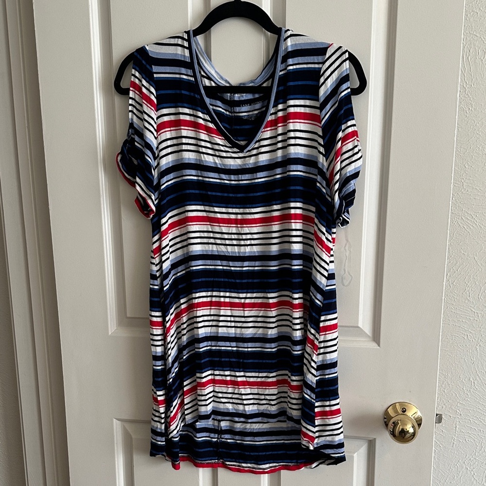 Lane Bryant Multicolor Striped Tunic